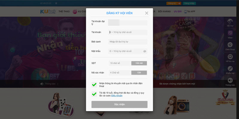 Người dùng mở tài khoản điểm cược phải cung cấp thông tin chính chủ
